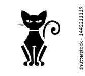 logo design cat pen black | Shutterstock .eps vector #1442211119