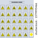 warning signs vector... | Shutterstock .eps vector #1579995466