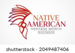 native american heritage month... | Shutterstock .eps vector #2049487406