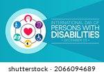 international day of persons... | Shutterstock .eps vector #2066094689