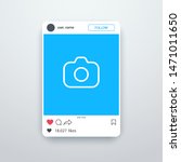 template social media post blue ... | Shutterstock .eps vector #1471011650