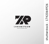 letter 7 and r monongram logo... | Shutterstock .eps vector #1742064926
