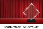 real 3d transparent acrylic... | Shutterstock .eps vector #593096039