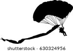 lowering parachutist with... | Shutterstock .eps vector #630324956