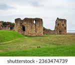 Small photo of Flint Wales UK Sept 16 2023 Flint castle north wales by the side of the Dee estuary