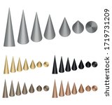 Long spiked stud accessory design metal colors