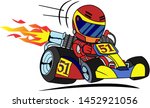 Go Kart Racer Vector Cartoon...