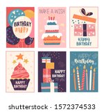 happy birthday greeting card... | Shutterstock .eps vector #1572374533