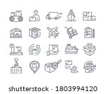 large set of delivery icons for ... | Shutterstock .eps vector #1803994120