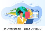 touristic service with travel... | Shutterstock .eps vector #1865294830