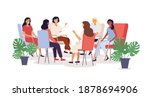 group therapy session with... | Shutterstock .eps vector #1878694906