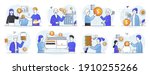 collection of illustrations of... | Shutterstock .eps vector #1910255266