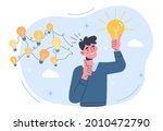 gather ideas concept. man came... | Shutterstock .eps vector #2010472790