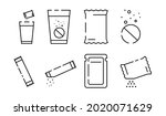 set of sachet line icons on... | Shutterstock .eps vector #2020071629