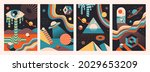 set of colorful abstract... | Shutterstock .eps vector #2029653209