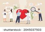 male and female cardiologists... | Shutterstock .eps vector #2045037503