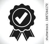 checkmark or approved badge in... | Shutterstock .eps vector #1887266170