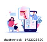 online ent doctor consultate... | Shutterstock .eps vector #1922329820