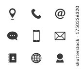 set of vector contact icons on... | Shutterstock .eps vector #1750236320