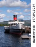 Small photo of Vintage Paddle steamer 'Maid of the Loch' at Balloch pier on Loch Lomond, Scotland