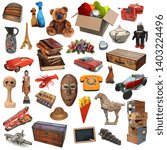 Various objects isolated on...