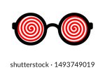 hypnotic glasses isolated on a...