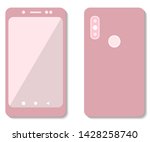 vector smartphone with rose... | Shutterstock .eps vector #1428258740