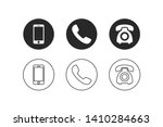 Phone icon vector. Set of flat Phone and mobile phone symbol collection