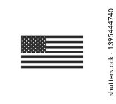 american flag icon isolated.... | Shutterstock .eps vector #1395444740