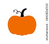 orange pumpkin isolated on... | Shutterstock .eps vector #1842826510