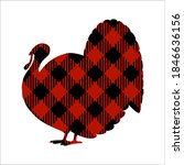 turkey. turkey silhouette in... | Shutterstock .eps vector #1846636156