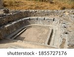 Latrines at the Cyclops Baths. Roman City of Dougga, Tunisia.