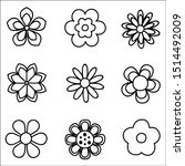 set of flower icon collection   ... | Shutterstock .eps vector #1514492009