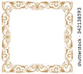 premium gold vintage baroque... | Shutterstock .eps vector #342138593