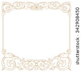 premium gold vintage baroque... | Shutterstock .eps vector #342908450