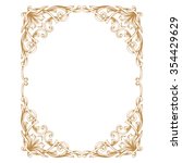 premium gold vintage baroque... | Shutterstock .eps vector #354429629