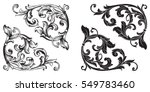 baroque set of vintage elements ... | Shutterstock .eps vector #549783460