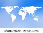 world map on blurred blue... | Shutterstock . vector #294818393