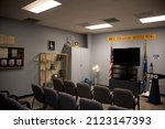 Small photo of SAHUARITA, ARIZONA - DECEMBER 3, 2013: The classroom at the Count Ferdinand von Galen Titan Missile Education and Research Center, of the 390th Strategic Missile Wing.