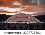 Small photo of Riga, Latvia - July 06 2023 :The XXVII Nationwide Latvian Song and XVII Dance Festival in 2023, ''Tirums''concert at the Silver Grove stage, Mezaparks.