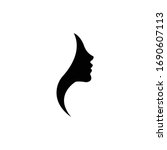 woman face logo icon vector. | Shutterstock .eps vector #1690607113
