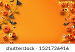 halloween  background with... | Shutterstock .eps vector #1521726416