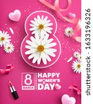 8 march women's day poster or... | Shutterstock .eps vector #1633196326