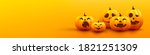 happy halloween poster and... | Shutterstock .eps vector #1821251309