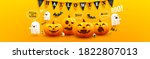 happy halloween poster and... | Shutterstock .eps vector #1822807013