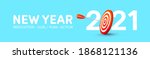 2021 new year resolution banner ... | Shutterstock .eps vector #1868121136