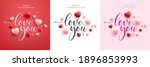 love word hand drawn lettering... | Shutterstock .eps vector #1896853993