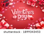 happy valentine's day poster or ... | Shutterstock .eps vector #1899343453