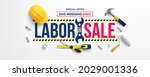 labor day sale poster template... | Shutterstock .eps vector #2029001336