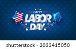 usa labor day banner and poster ... | Shutterstock .eps vector #2033415050